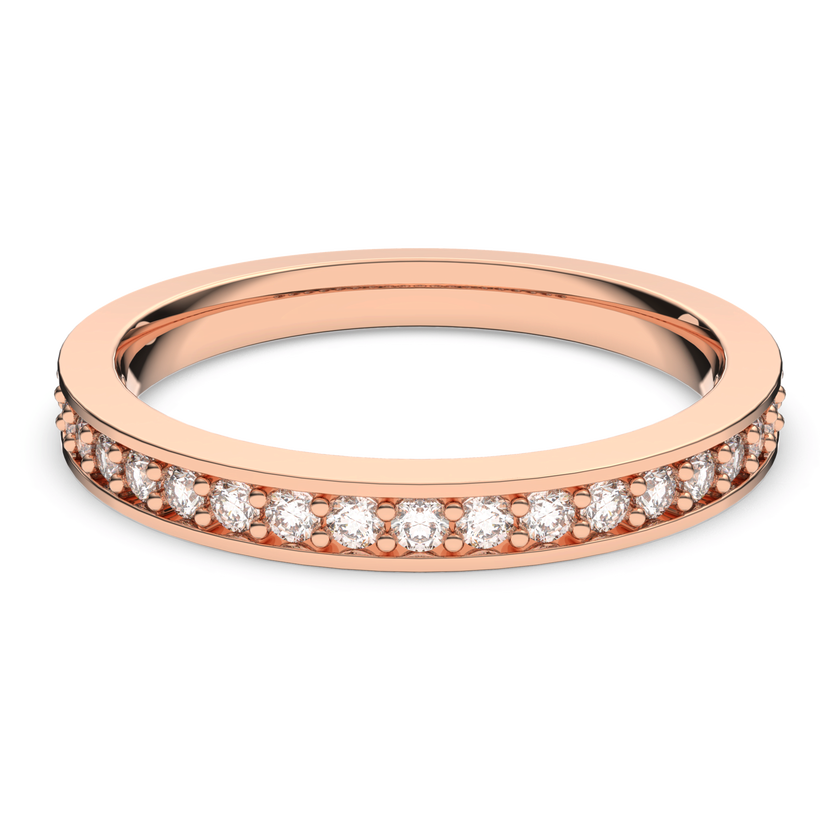 swarovski matrix ring  white  18k rose gold finish