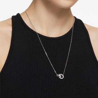 swarovski dextera pendant  pav   white  rhodium plated