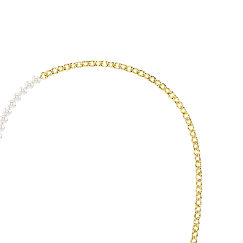 swarovski idyllia necklace  crystal pearl  white  gold tone plated