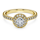 swarovski eternity halo solitaire ring  lab grown diamonds 0 8 ct tw  round shape  white  18k yellow gold