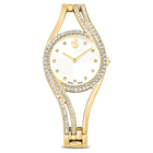 swarovski hyperbola bangle watch  swiss made  metal bracelet  gold tone  gold tone finish