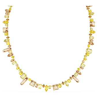 swarovski gema strandage mixed cuts yellow gold tone plated