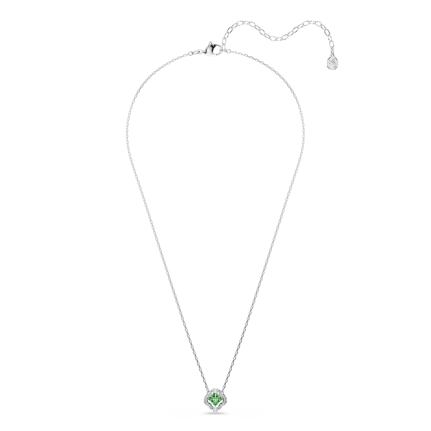 swarovski una angelic pendant  mixed cuts  green  rhodium plated