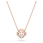 swarovski una necklace clover white rose gold tone plated