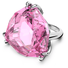 swarovski millenia cocktail ring trilliant cut crystal pink rhodium plated
