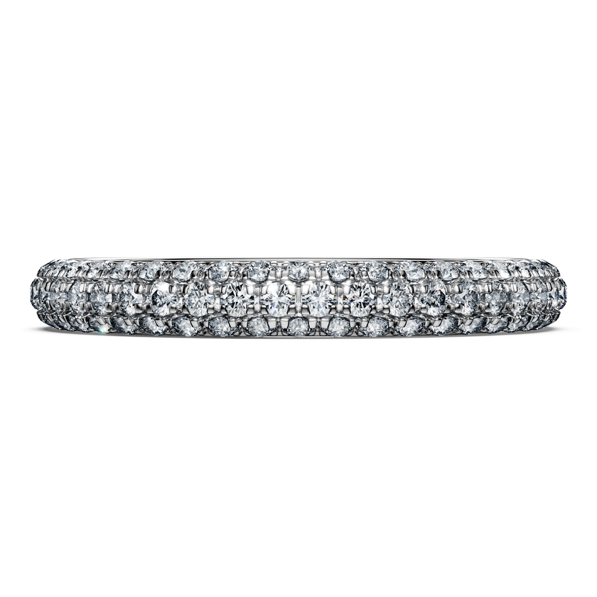 swarovski eternity band ring  lab grown diamonds 0 75 ct tw  round shape  18k white gold