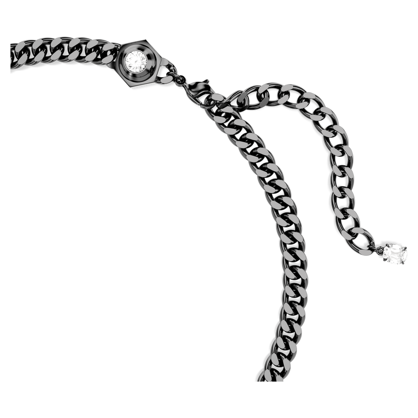 Numina necklace, Round cut, White, Ruthenium plated | Swarovski UAE