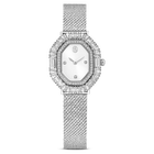 swarovski matrix octagon watch metal bracelet silver tone stainless steel