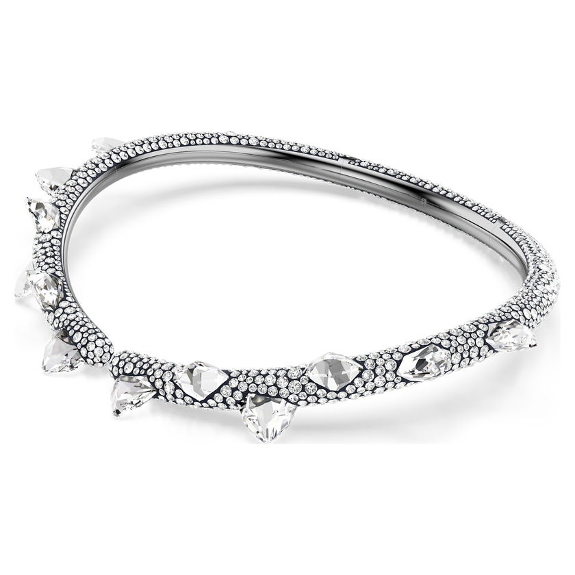 swarovski sublima choker  white  ruthenium plated