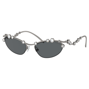 swarovski sunglasses  cat eye shape  sku001  silver tone