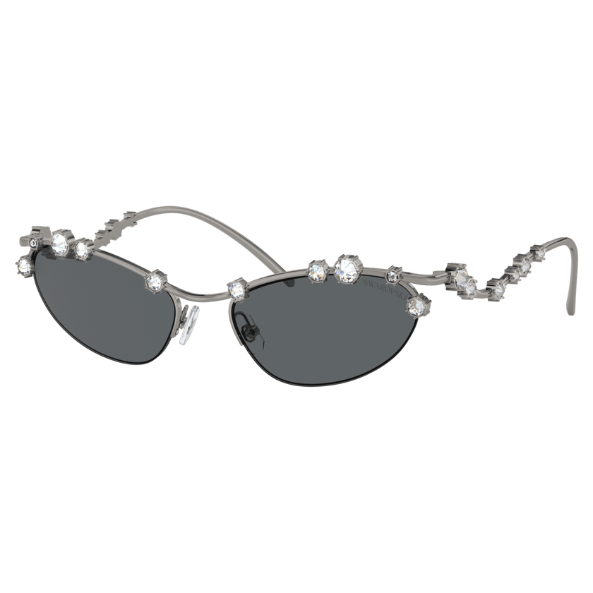 swarovski sunglasses  cat eye shape  sku001  silver tone