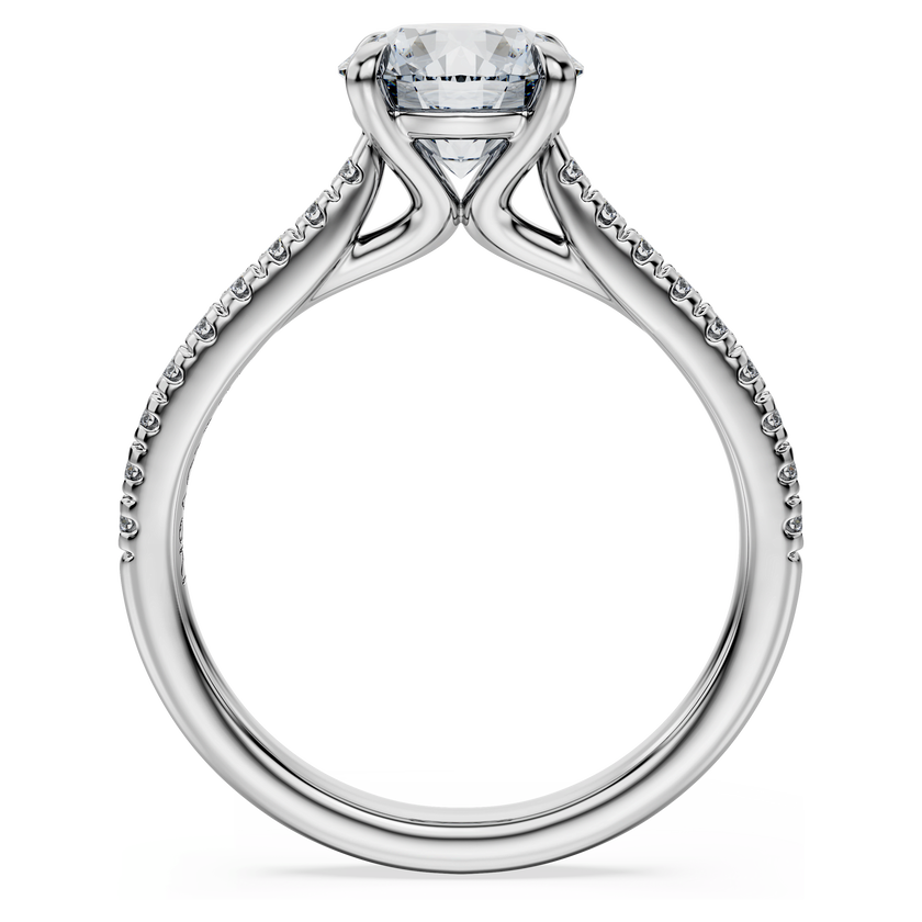 swarovski eternity solitaire ring  lab grown diamonds 1 7 ct tw  round shape  18k white gold