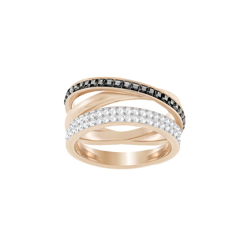 Hero Ring, Gray, Rose-gold tone plated
