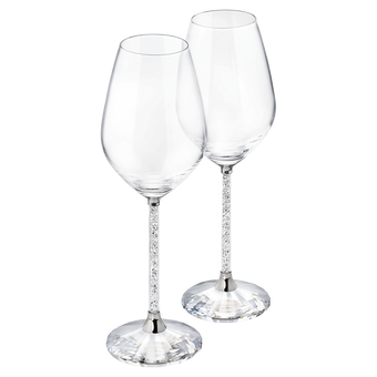 swarovski crystalline red wine glasses set of 2