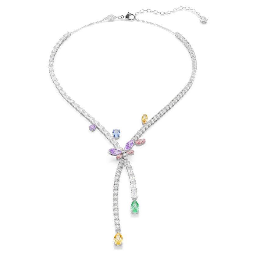 ariana grande x swarovski necklace  mixed cuts  dragonfly  multicolored  rhodium plated