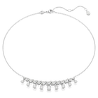swarovski idyllia necklace mixed cuts snowflake white rhodium plated