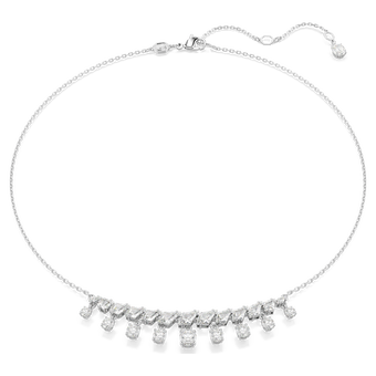 swarovski idyllia necklace  mixed cuts  snowflake  white  rhodium plated