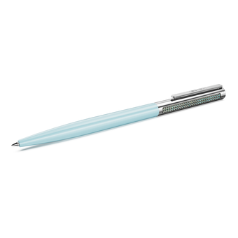 swarovski matrix tennis ballpoint pen  blue  chrome plated