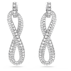hyperbola earrings swarovski zirconia white rhodium plated