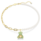 swarovski teddy pendant bear multicolored gold tone plated