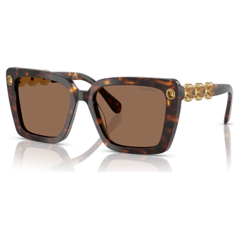 swarovski sunglasses  square shape  sk6032  brown