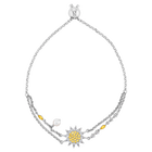 Botanical Bracelet, Yellow, Rhodium Plated