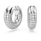 swarovski dextera hoop earrings pav crystal rhodium plated