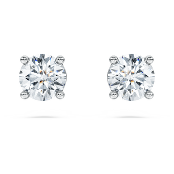 swarovski eternity stud earrings laboratory grown diamonds 1 ct tw 18k white gold