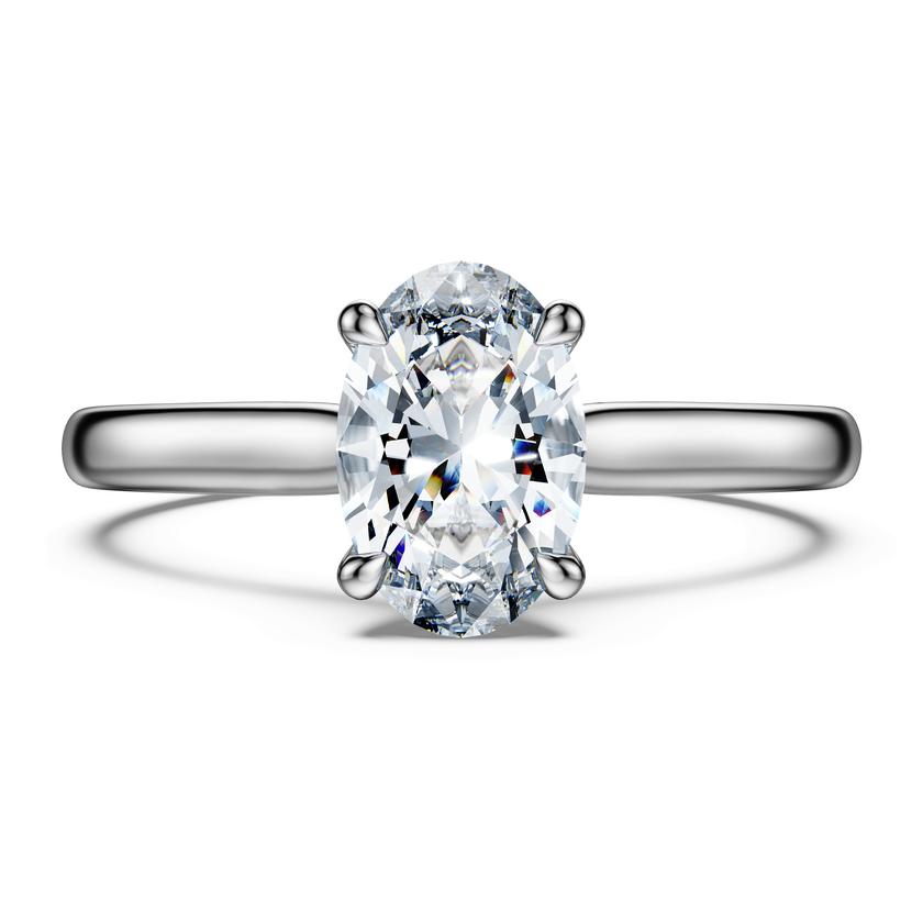 swarovski eternity solitaire ring  laboratory grown diamonds 1 ct tw  oval cut  18k white gold