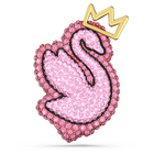 swarovski pop swan brooch swan pink gold tone plated