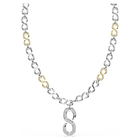 swarovski dextera strandage  round cut  white  mixed metal finish