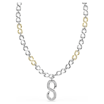 swarovski dextera strandage  round cut  white  mixed metal finish