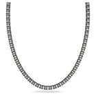 swarovski millenia necklace square cut crystals gray rhodium plated