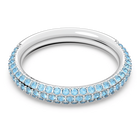swarovski stone ring blue rhodium plated