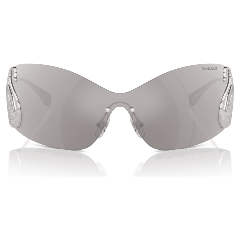 swarovski sunglasses  mask  swan  sk7020  silver tone