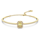 Millenia bangle, Octagon cut, Yellow, Gold-tone plated