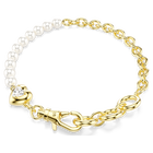 swarovski idyllia bracelet  crystal pearl  white  gold tone plated