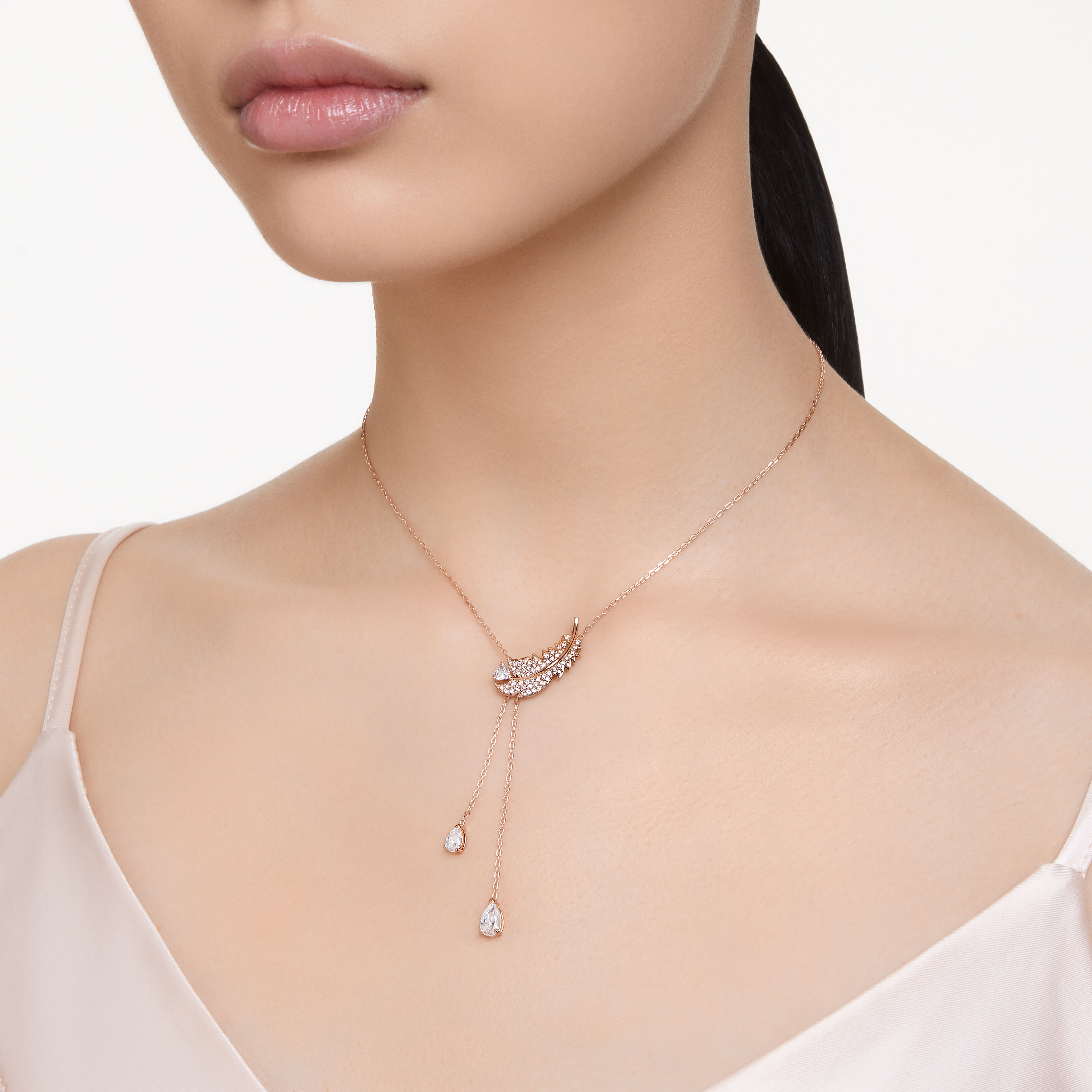 Feather shop necklace swarovski