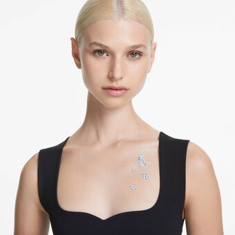 swarovski body jewel  set  4   moon and star  white