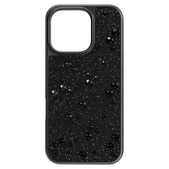 swarovski high smartphone case scattered design iphone 16 pro black