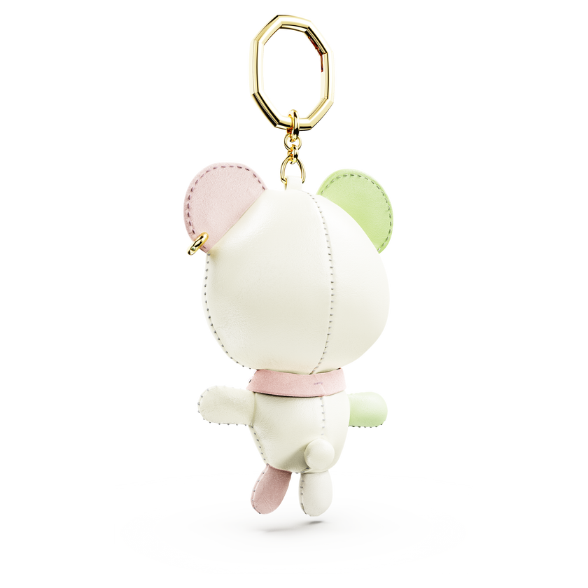 swarovski teddy bag charm  bear  multicolored  gold tone plated