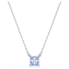 swarovski matrix pendant square cut blue rhodium plated