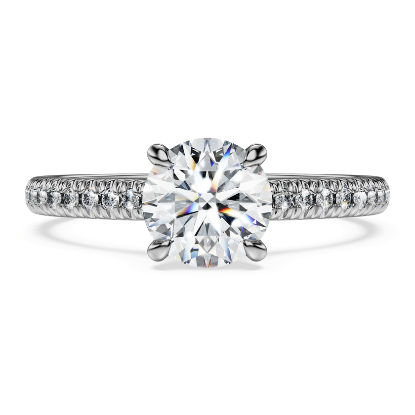 swarovski eternity solitaire ring  lab grown diamonds 1 2 ct tw  round shape  18k white gold