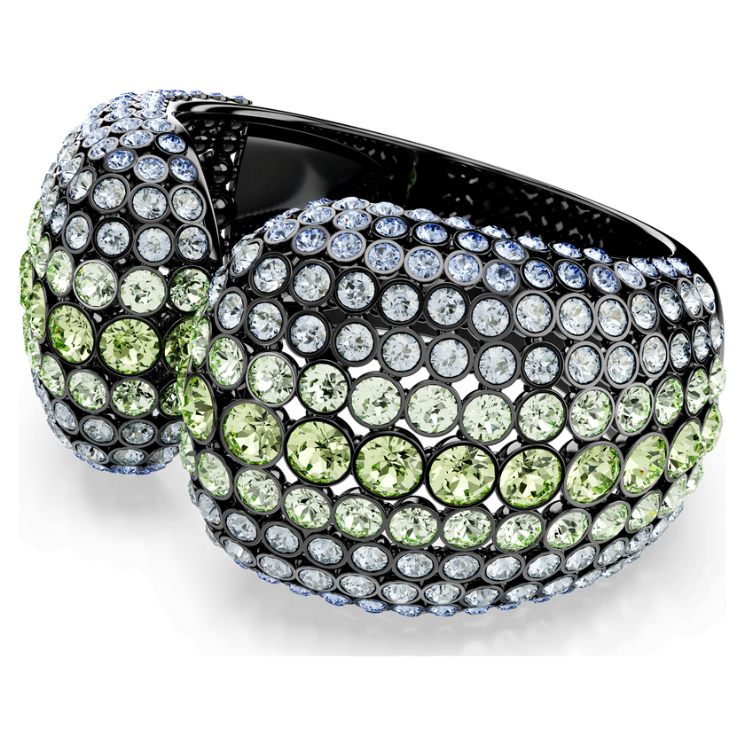 swarovski sublima cuff  round cut  multicolored  ruthenium plated