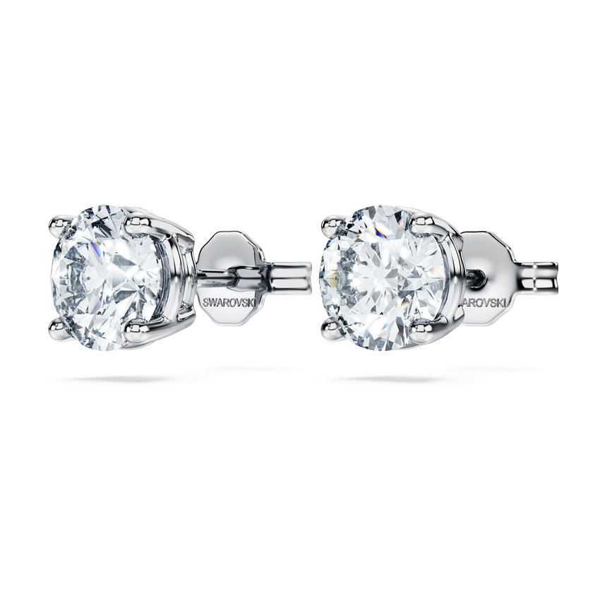 swarovski eternity stud earrings  laboratory grown diamonds 2 ct tw  18k white gold