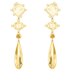 Olive Pierced Earrings, Multi-colored, Gold-tone plated