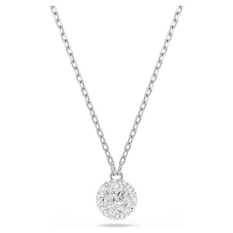 swarovski dextera pendant round cut sphere white rhodium plated