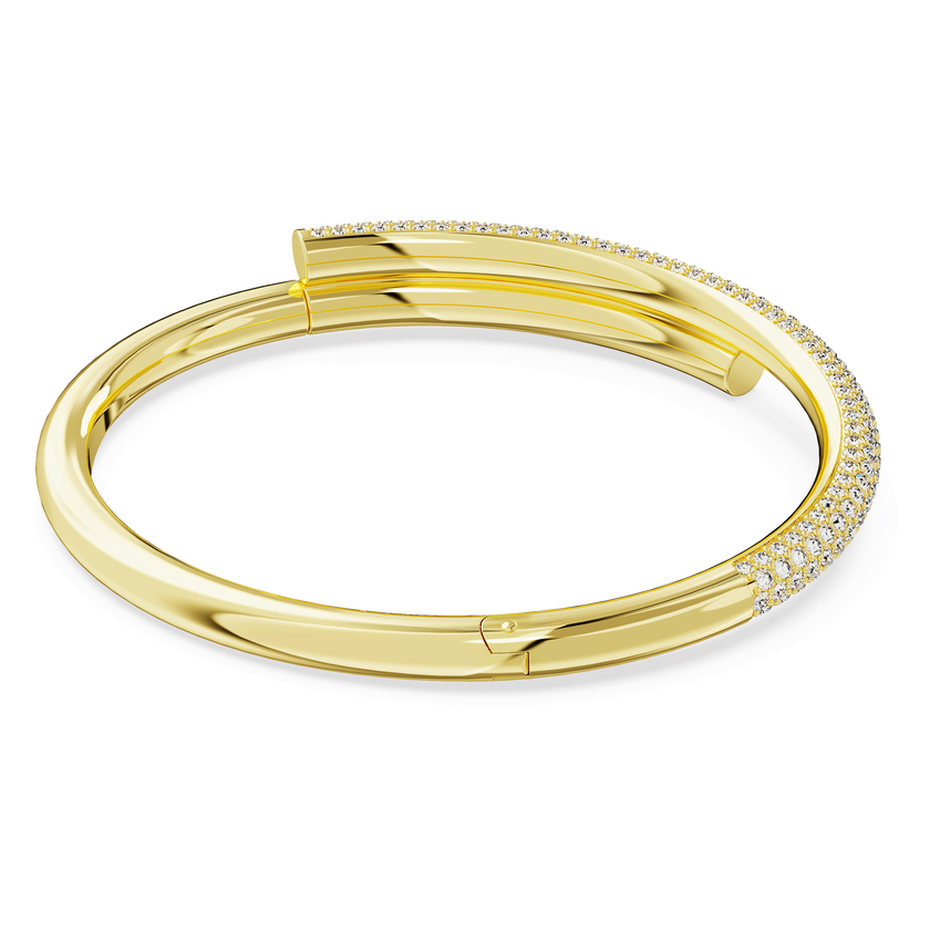 swarovski dextera bangle  white  gold tone plated