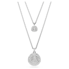 swarovski sublima layered pendant white rhodium plated