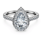 swarovski eternity halo solitaire ring  lab grown diamonds 1 3 ct tw  pear shape  18k white gold